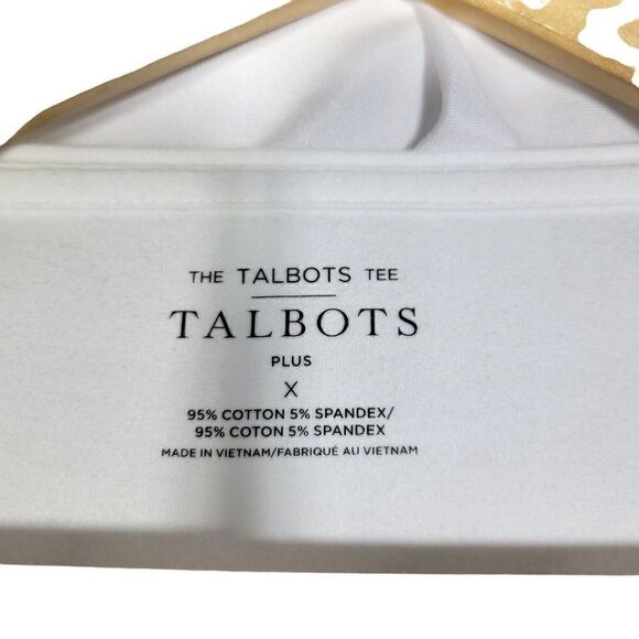 Talbots Women's Cotton/Spandex Water Color Striped 3/4 Sleeve top Size 1X - Picture 6 of 11